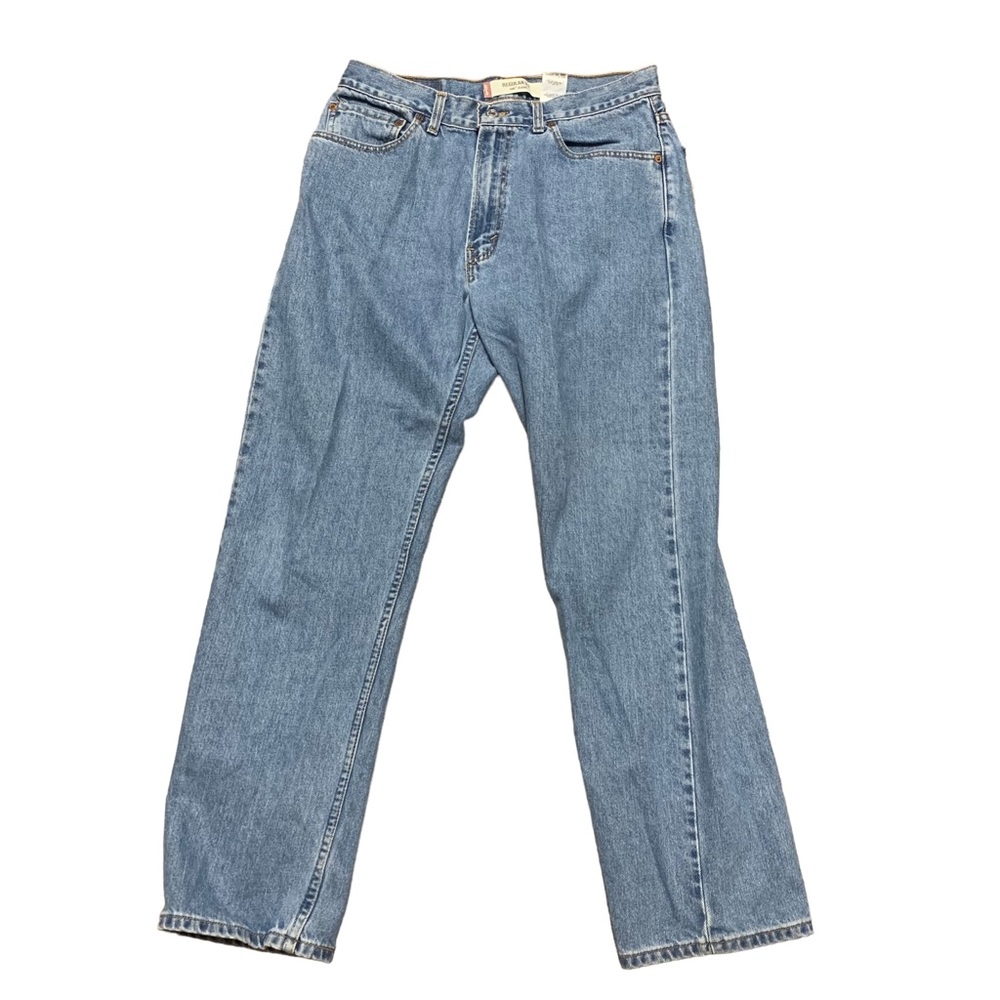 Levi's 505 straight leg jeans men's size 34 x 32 light denim was 100% cotton - Picture 6 of 6